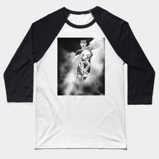 "Beautiful Thinker" Illustration Baseball T-Shirt